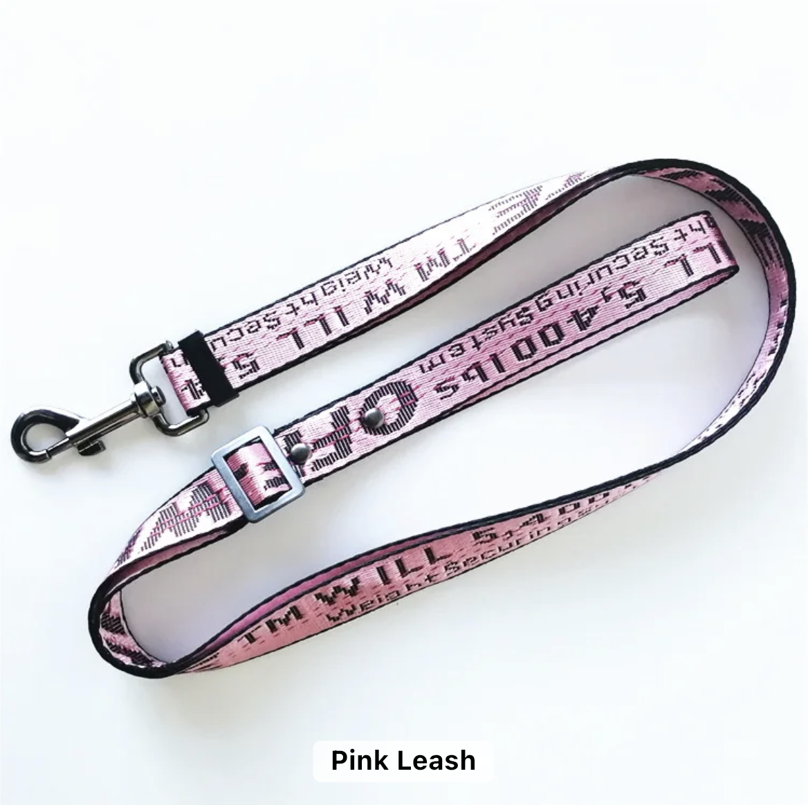 Adjustable Pink Off-White Harness & Leash